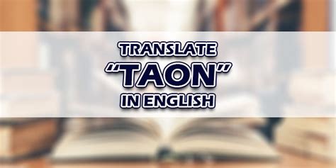 taon in English .